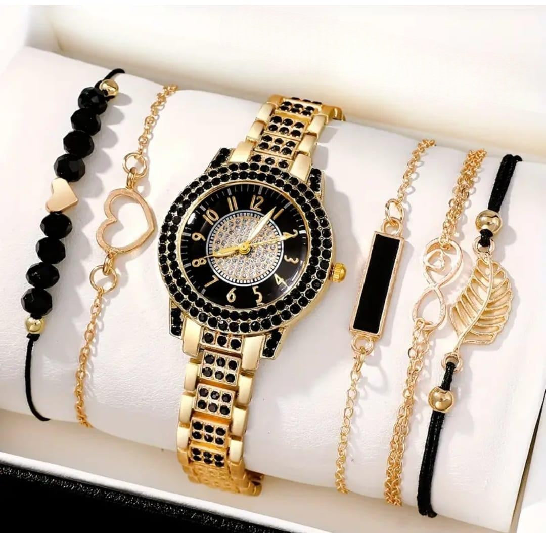 Stylish Women's Golden Stainless Steel Watch