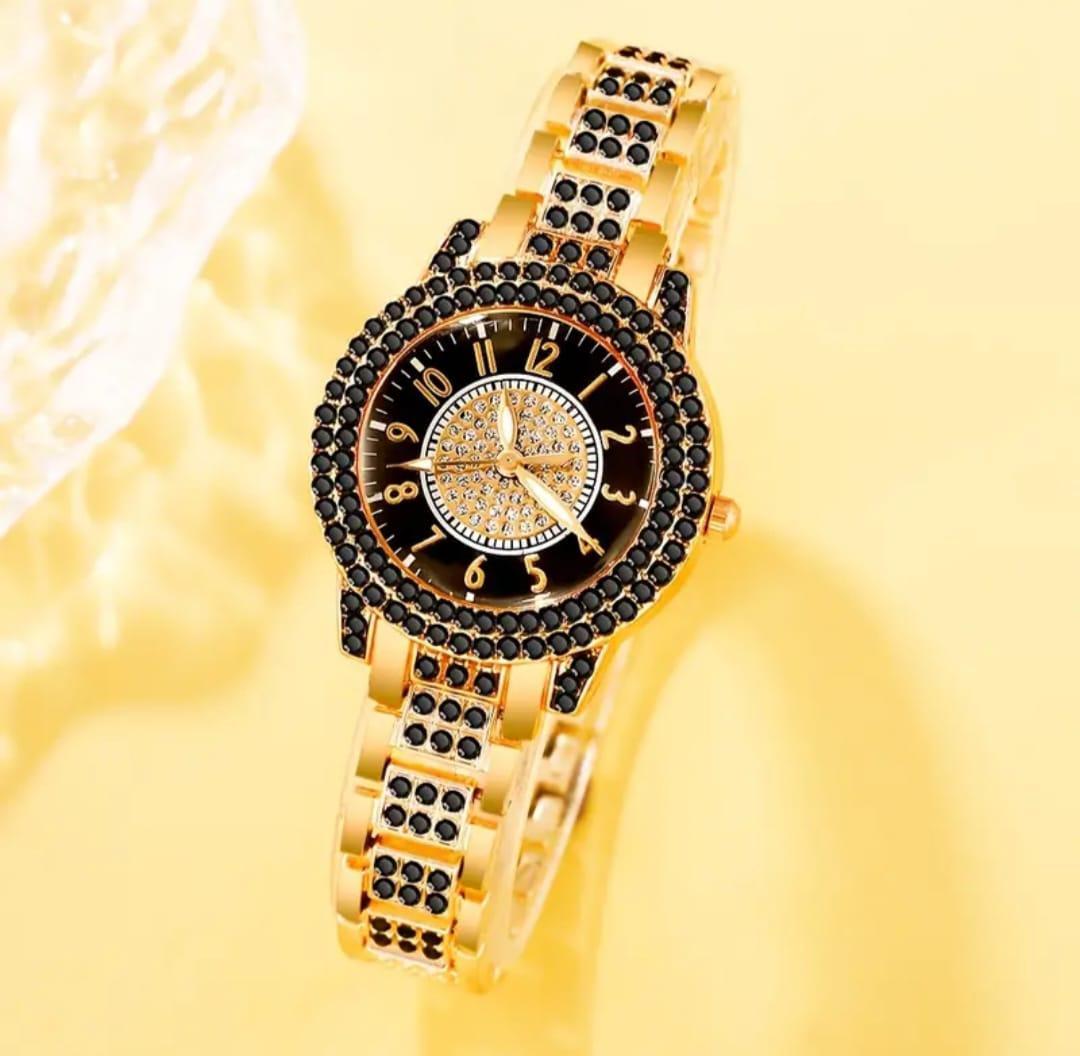 Stylish Women's Golden Stainless Steel Watch