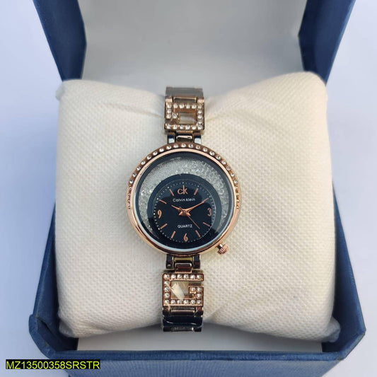 Women's stainless steel classic wrist watch