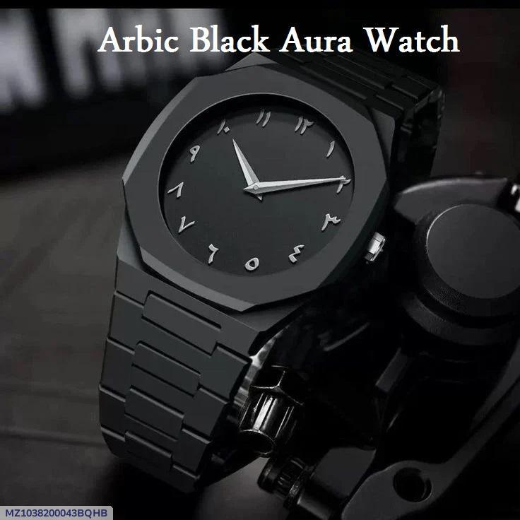 Arabic Black Aura Luxury Watch