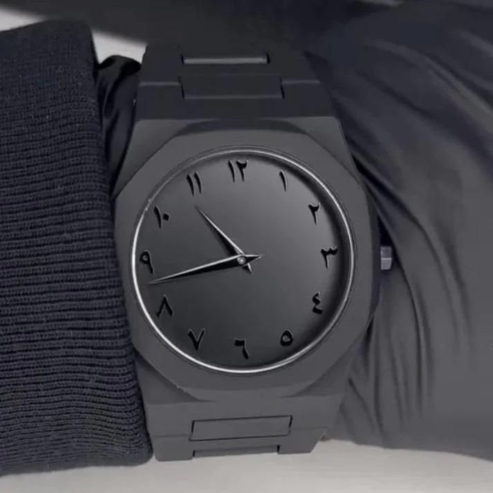 Arabic Black Aura Luxury Watch