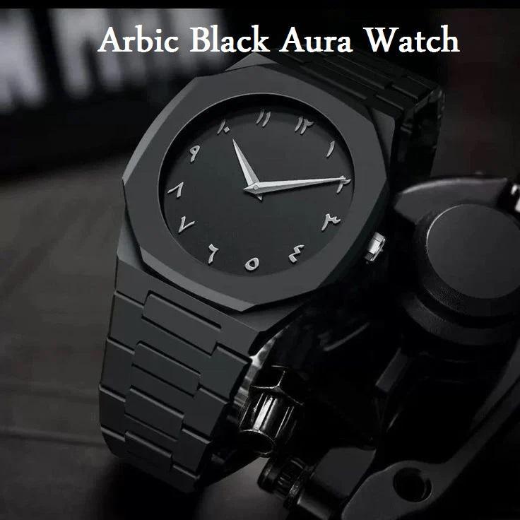 Arabic Black Aura Luxury Watch