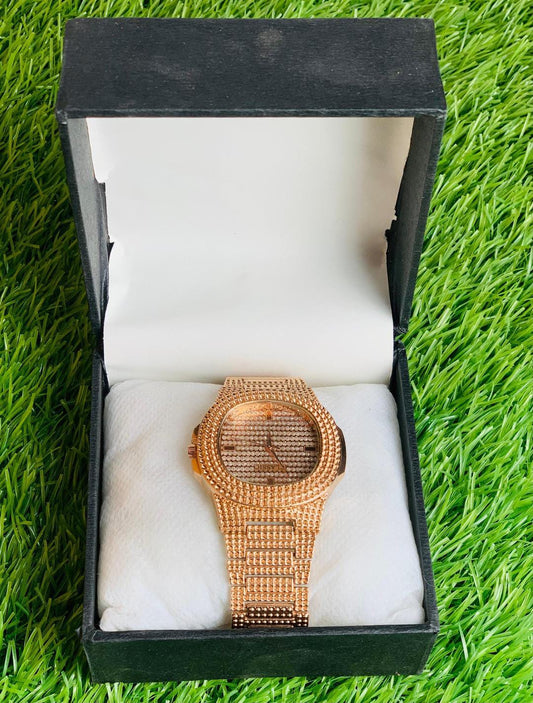 Men's Round Quartz Watch